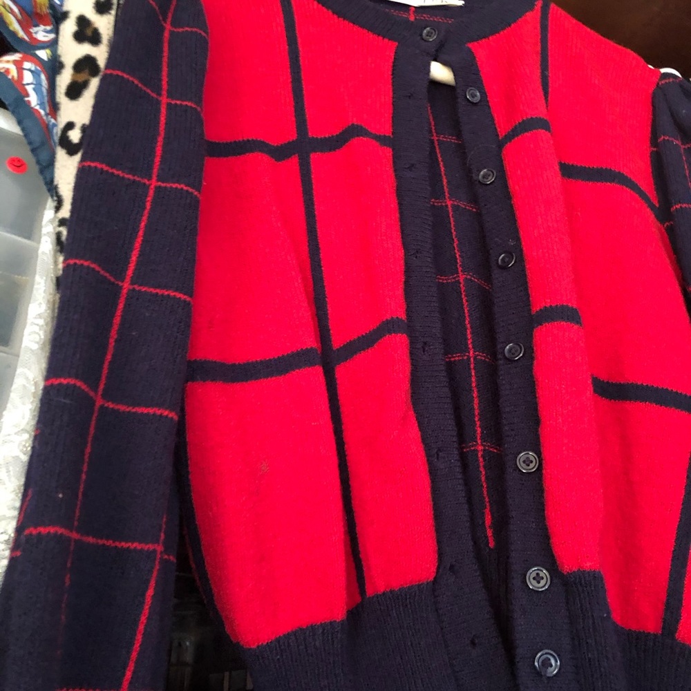 Vintage Adele Simpson Button-Up Sweater Jacket - image 5